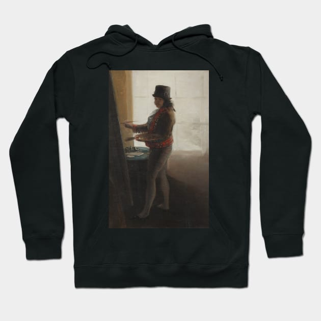 Self-Portrait at the Easel by Francisco Goya Hoodie by Classic Art Stall